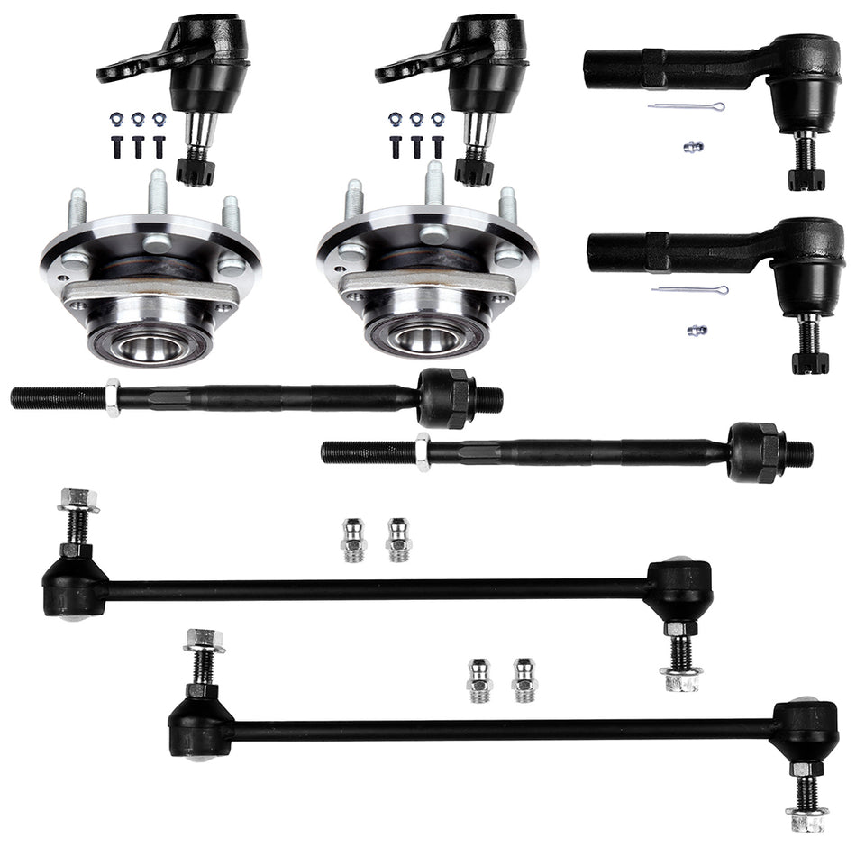 10PCS Tie Rod End Wheel Bearning Hub For 2011-2017 Buick Enclave GMC Acadia