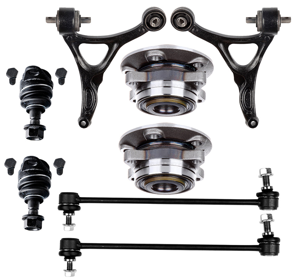 For 05-11 Volvo XC90 Front 8x Control Arm Ball Joint Sway Bar Wheel Bearning Hub