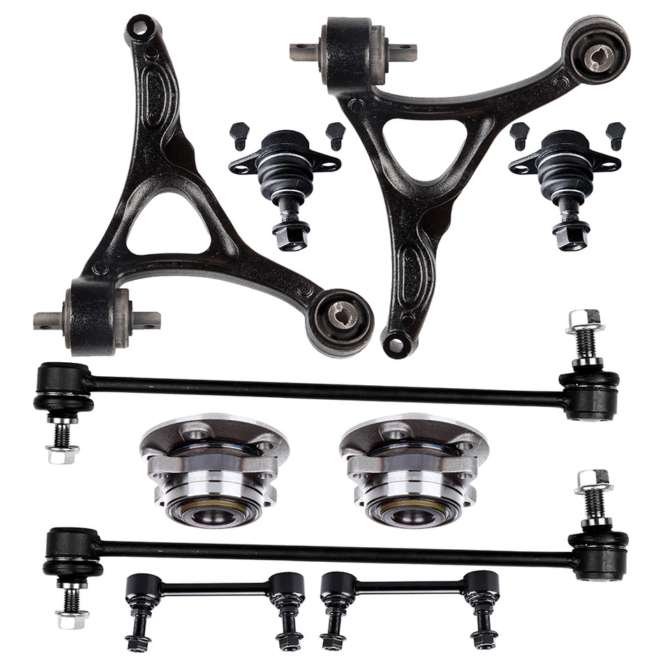 For 05-11 Volvo XC90 Front Control Arm Ball Joints Sway Bar Wheel Bearning Hub