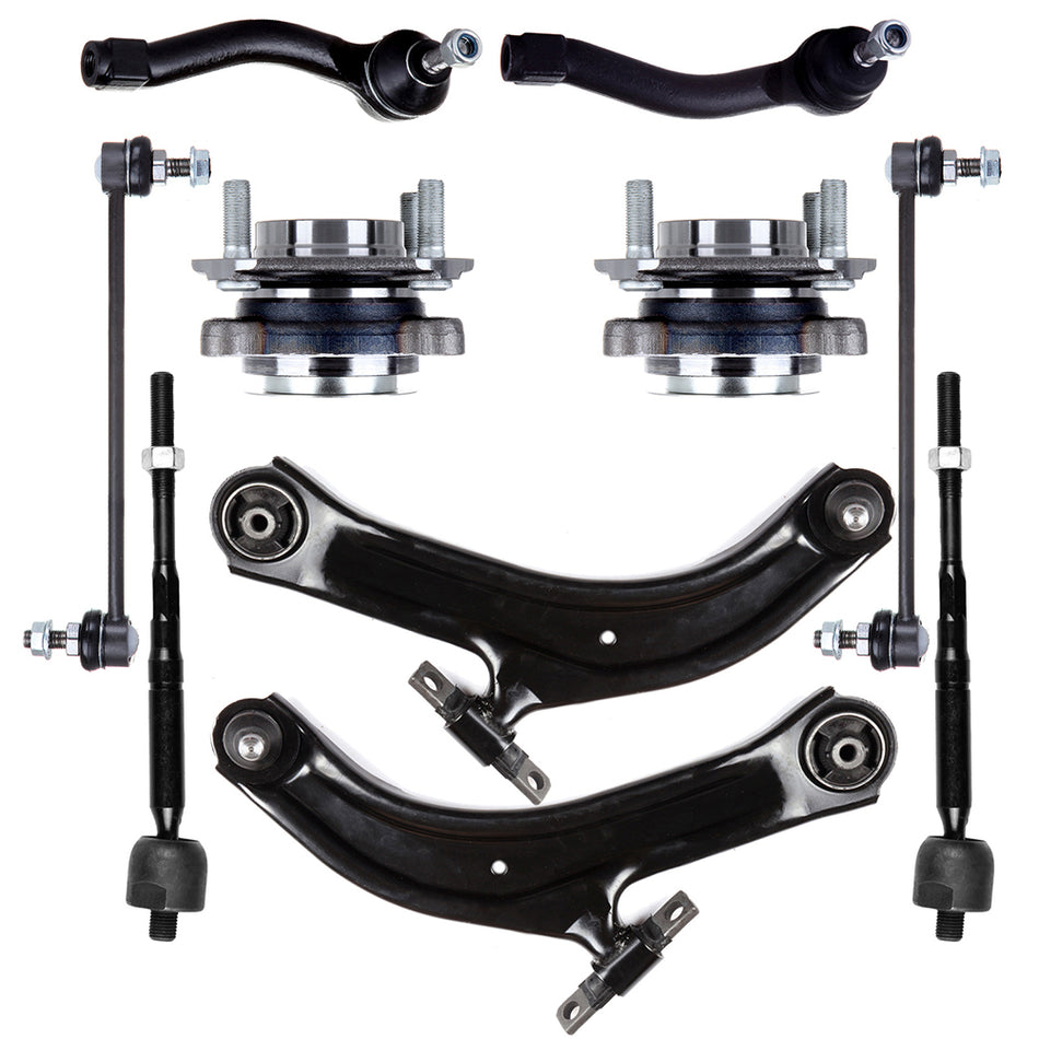10x Sway Bar Control Arm Ball Joint Wheel Bearning Hub For 2007-12 Nissan Sentra