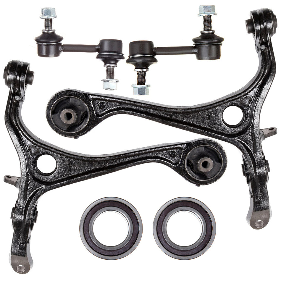 6x Front Control Arm Sway Bar End Link Wheel Bearning For 2003-2007 Honda Accord