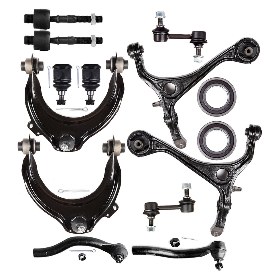 14Pc For Honda Accord 2003-2006 2007 Front Control Arm Ball Joint Wheel Bearing