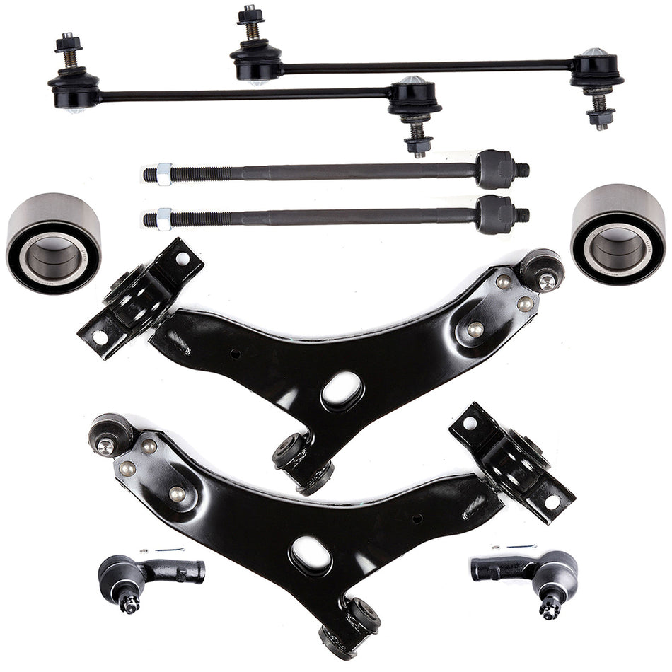 For Ford Focus 2000-2004 Front Control Arm Ball Joints Sway Bar Wheel Bearing