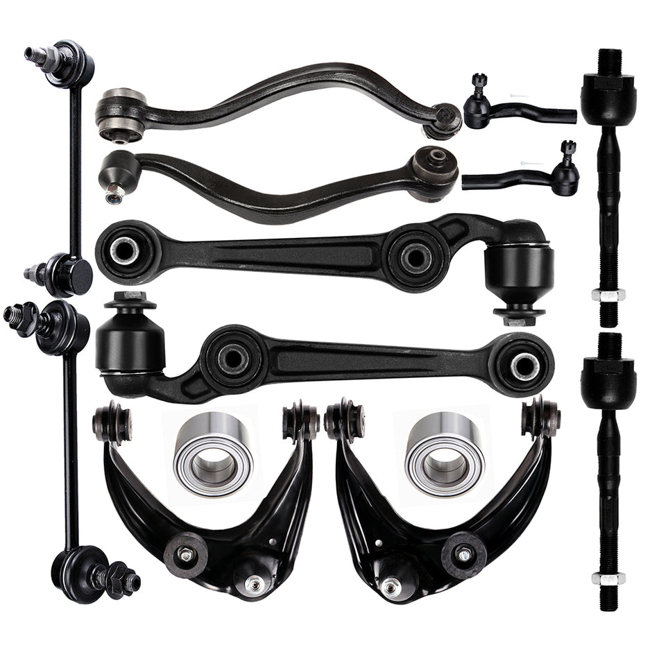 For 2006-2007 Mercury Milan 14Pcs Front Control Arm Ball Joint Tie Rod End Link