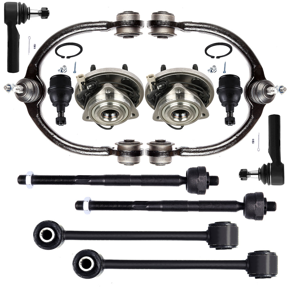 Front Upper Control Arm Ball Joint Tie Wheel Bearning Hub For 2005-10 Jeep Grand