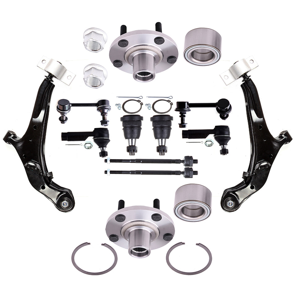 Lower Control Arms Tie Rods Wheel Hub Bearing For Infiniti I30 I35 Nissan Maxima