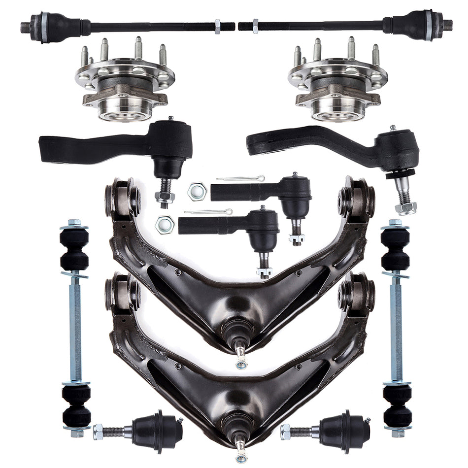 For GMC Sierra 1500 HD 2001-2006 Front Control Arm Ball Joint Tie Rod Sway Bar