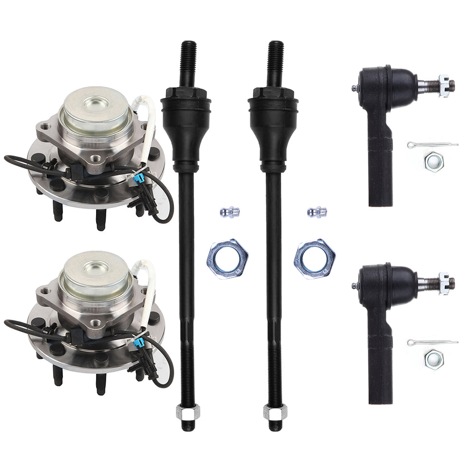 For 2003-2017 GMC Savana 2500 Front Steering Tie Rod End Link Wheel Bearning Hub