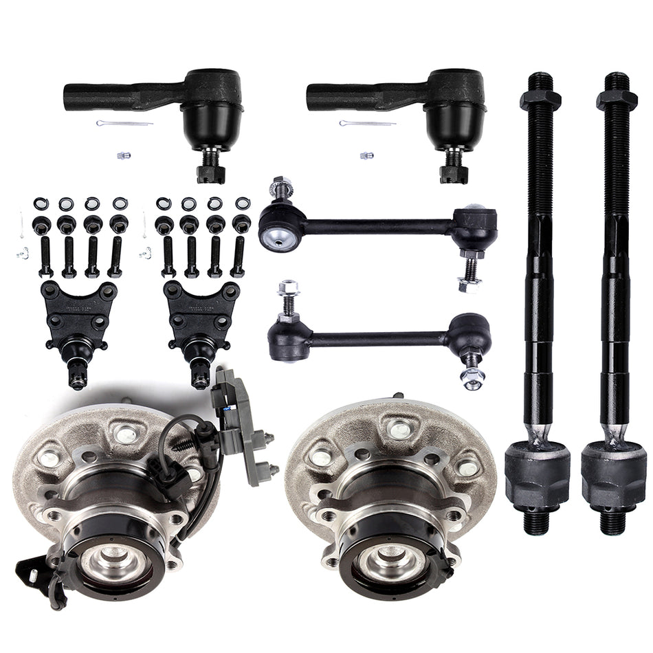 For 2006-2008 Chevy Colorado 10x Front Ball Joint Tie Rod Sway Bar & Wheel Hub