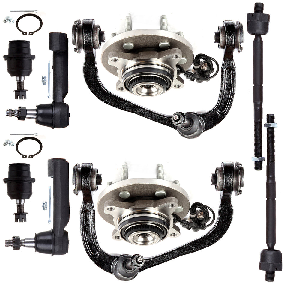 10x Front Control Arm Ball Joint Tie Rod End Link For 2011 12 13-2014 Ford F-150