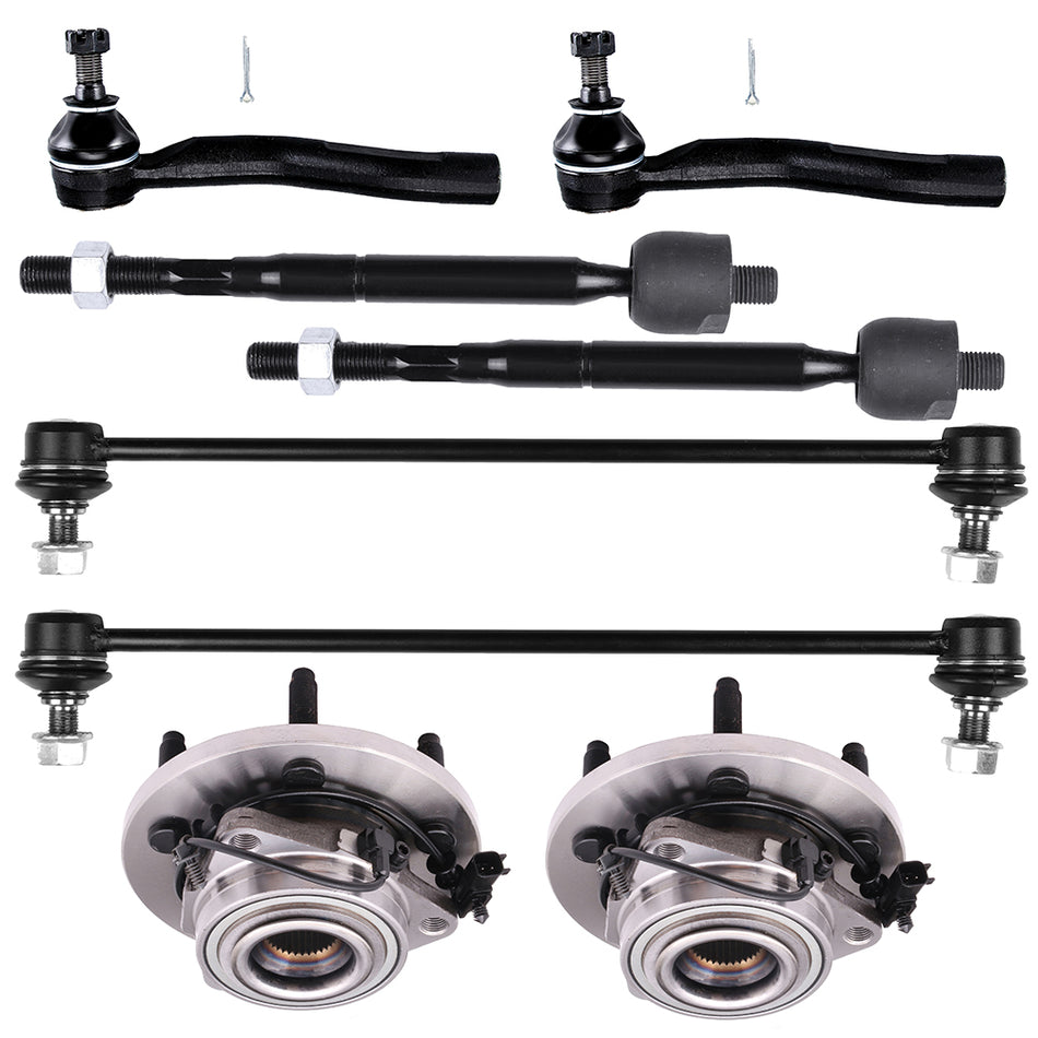 For 07-12 Toyota Yaris 8x Front Wheel Bearning Hub Sway Bar End Link Tie Rod End