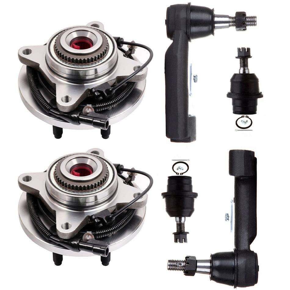 For 2009-2010 Ford F-150 6x Front Lower Wheel Bearning Hub Steering Ball Joint