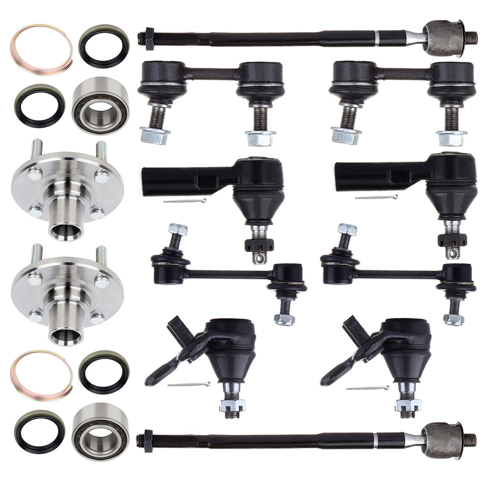 Front Tie Rod Ends Ball Joints Wheel Hub Bearings For 1993-2002 Toyota Corolla