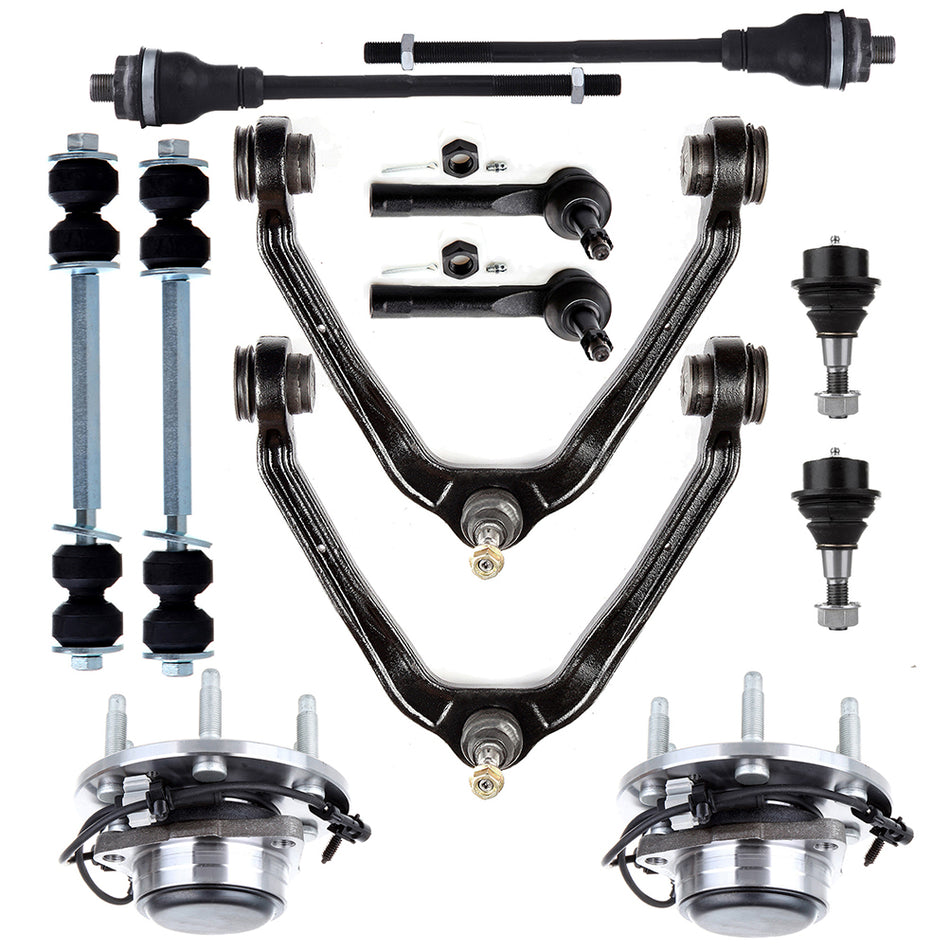 12x Front Control Arm Tie Rod End Sway Bar For 2000-2006 Chevrolet Suburban 1500