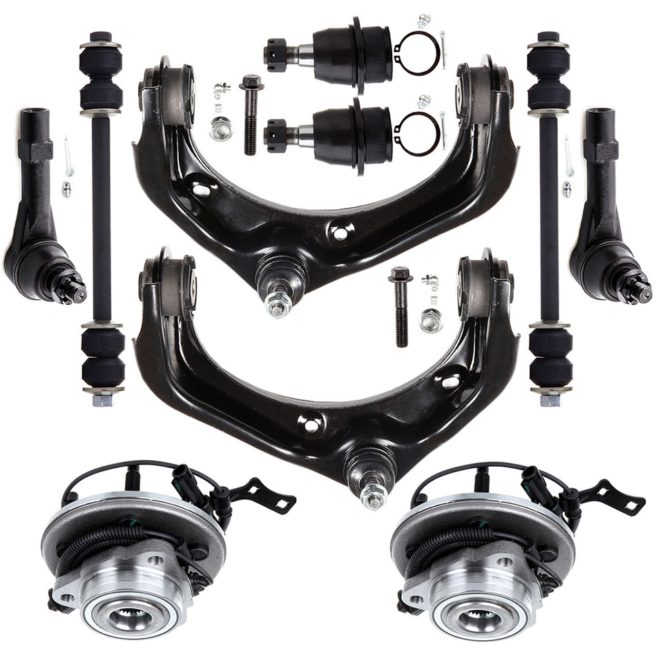 For 06-10 Ford Explorer Front Ball Joint Tie Rod End Sway Bar Wheel Bearning Hub