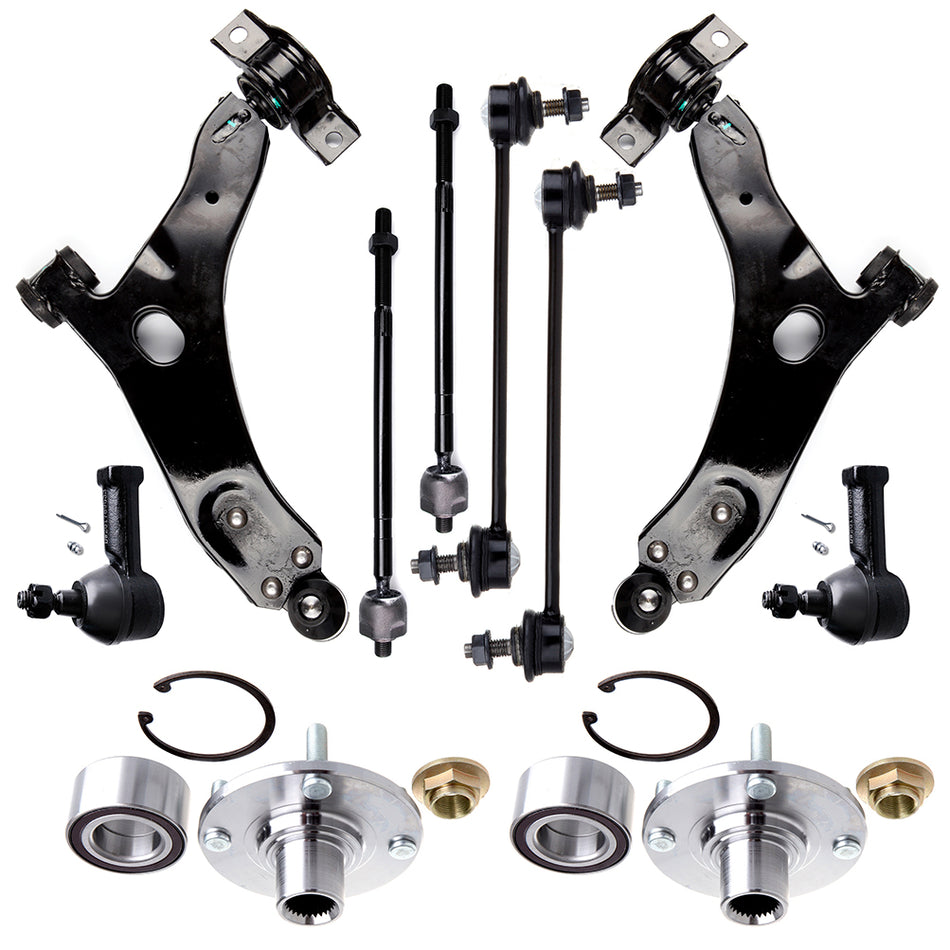 For 2005-2010 Ford Focus 10x Front Lower Wheel Bearning Hub Sway Bar Tie Rod End