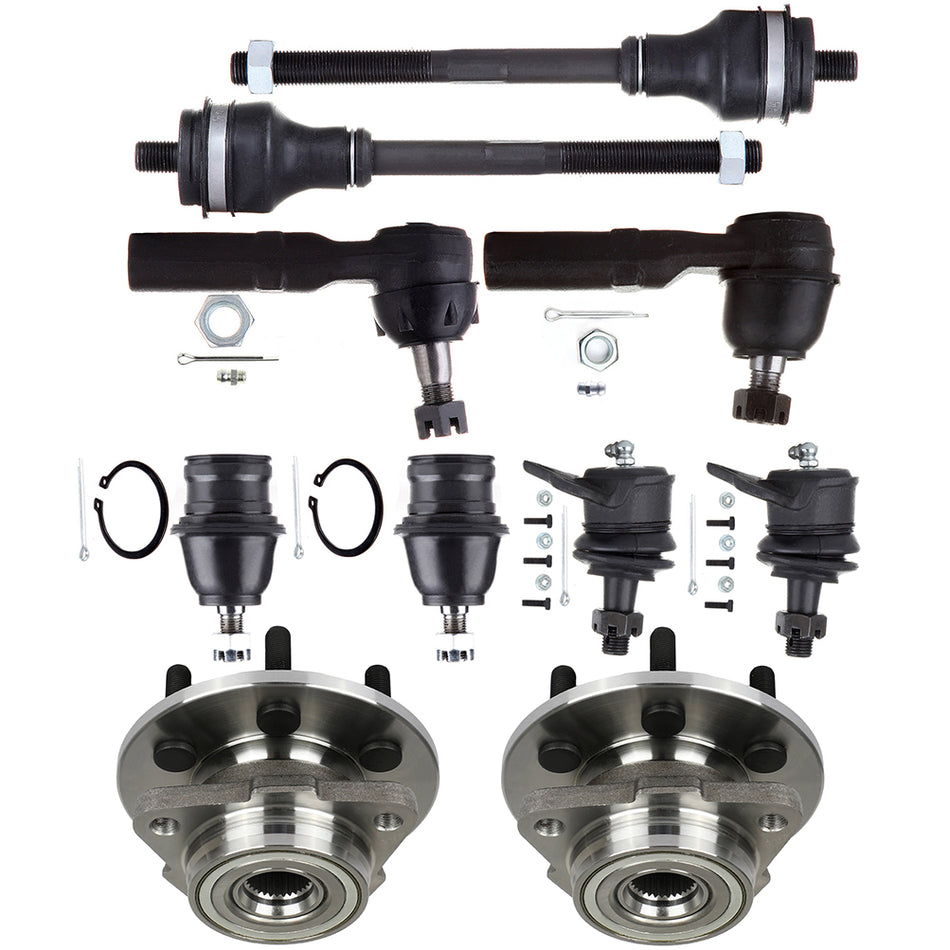 For 1997-1999 Dodge Dakota Front Ball Joint Tie Rod End Link Wheel Bearning Hub
