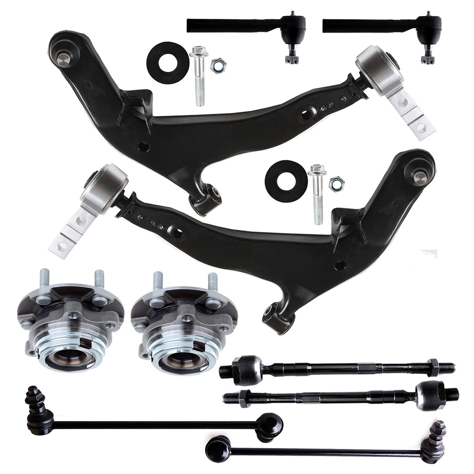 For 2005-2007 Nissan Murano Front Ball Joint Tie Rod Sway Bar Wheel Bearning Hub