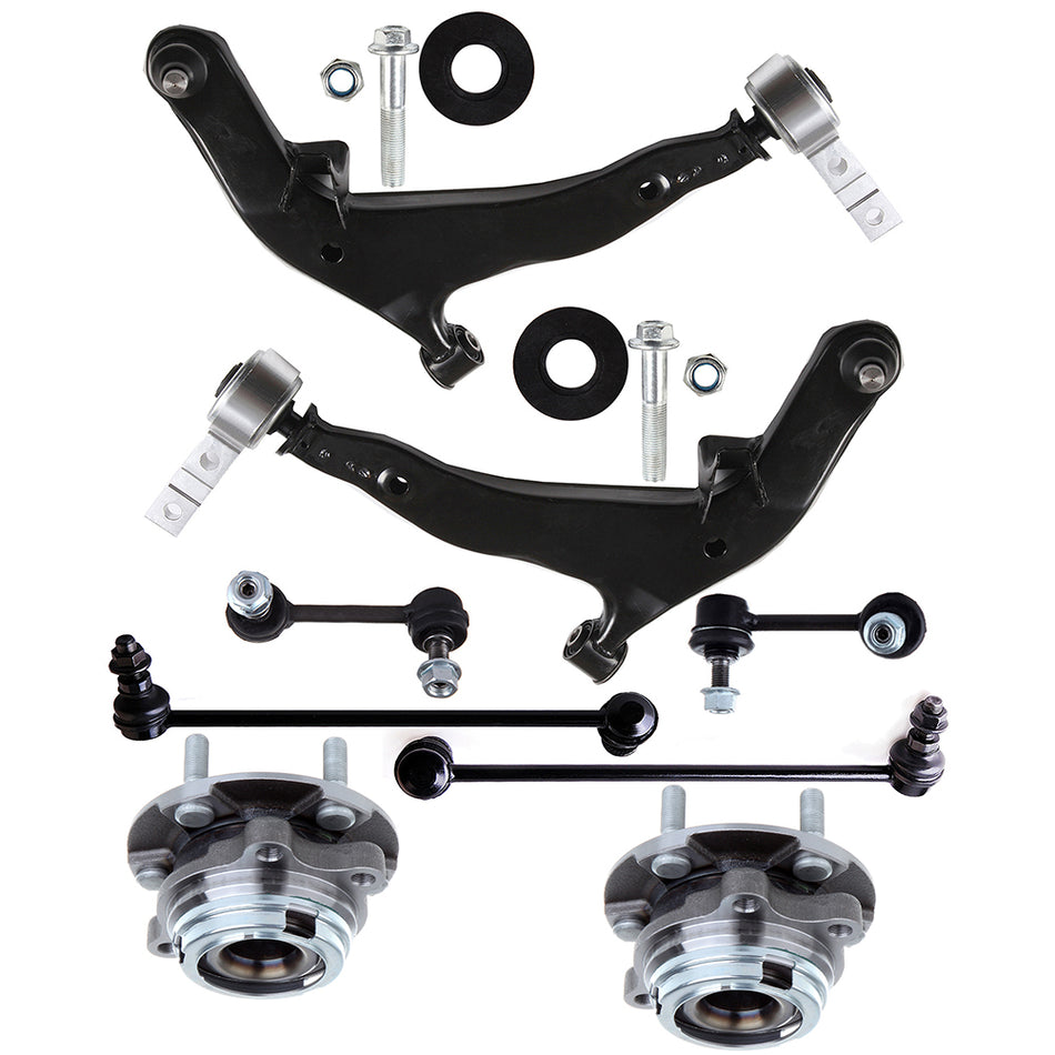 For 2003-2007 Nissan Murano 8x Front Control Arm Sway Bar End Wheel Bearning Hub