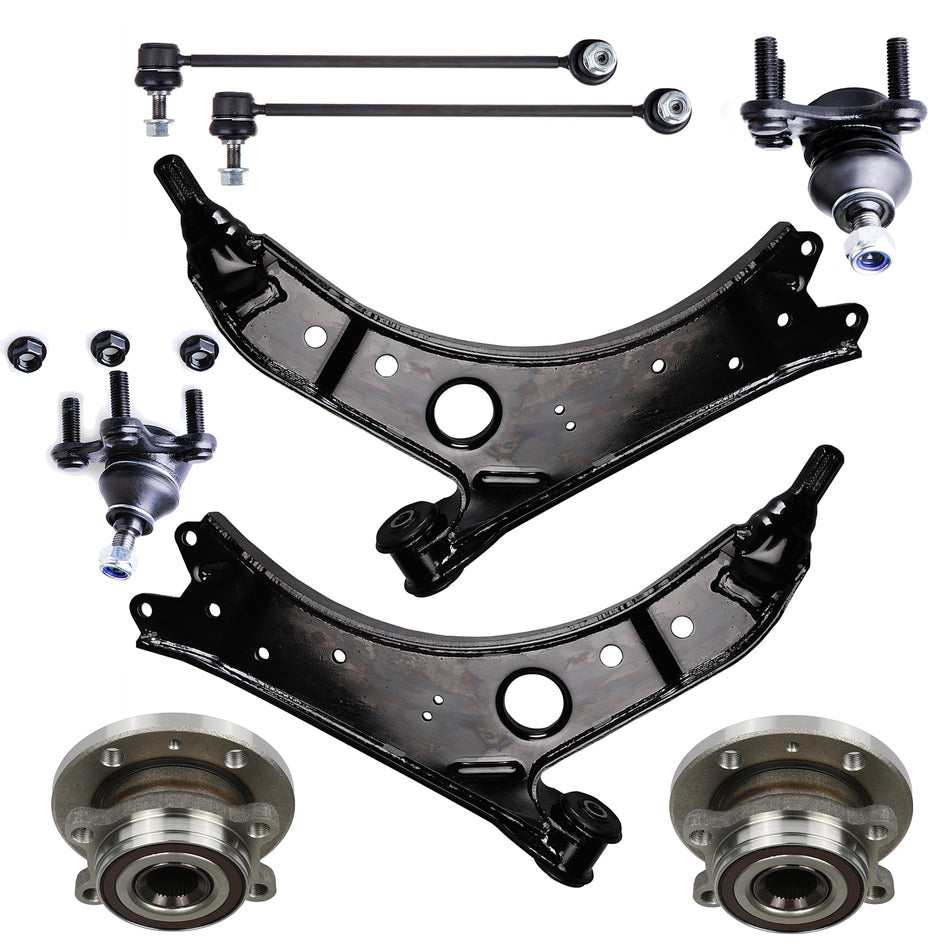 For 2006-2009 Volkswagen Jetta Front Control Arm Ball Joint Wheel Bearning Hub