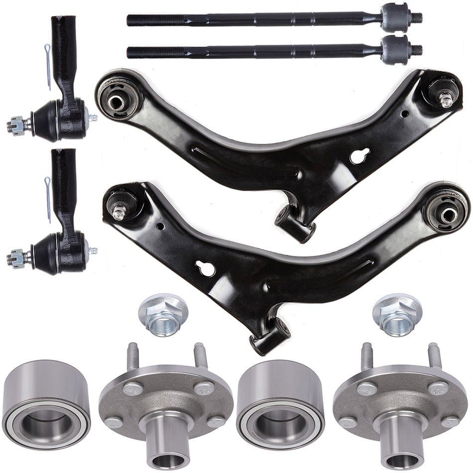 Front Tie Rod End Wheel Bearning Hub Fits 01-04 Ford Escape 01-04 Mazda Tribute