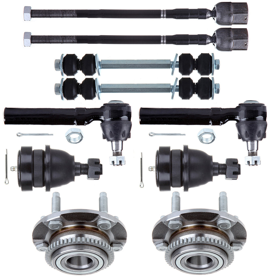 Front Lower Ball Joint Steering Tie Rod End Wheel Hub For 1994-2004 Ford Mustang