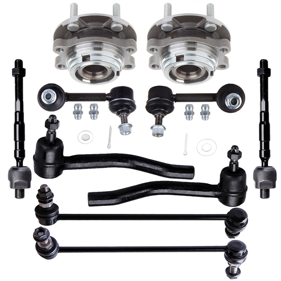For 2007-13 Nissan Altima 10x Front Wheel Bearning Hub Sway Bar End Link Tie Rod