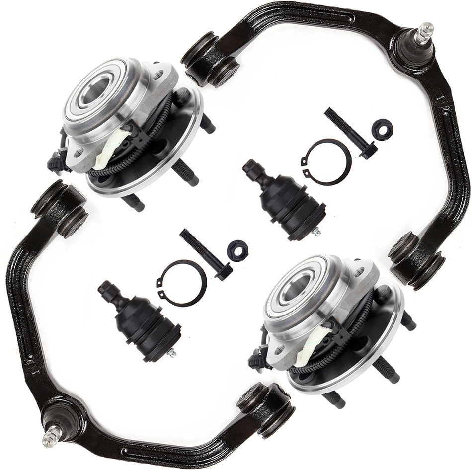 6Pcs Front Control Arm Ball Joint Wheel Bearning Hub For 2002-2009 Ford Ranger