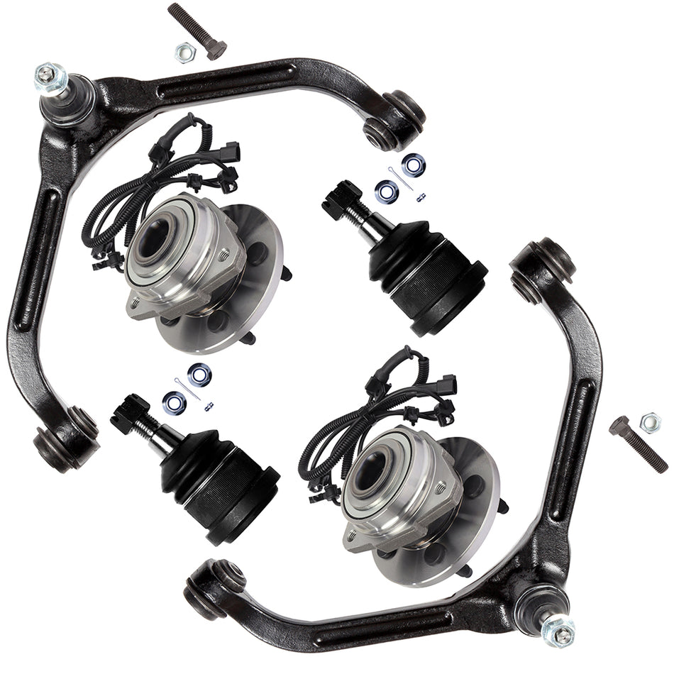 6x Front Control Arm Ball Joint Wheel Bearning Hub For 2005 06-2007 Jeep Liberty