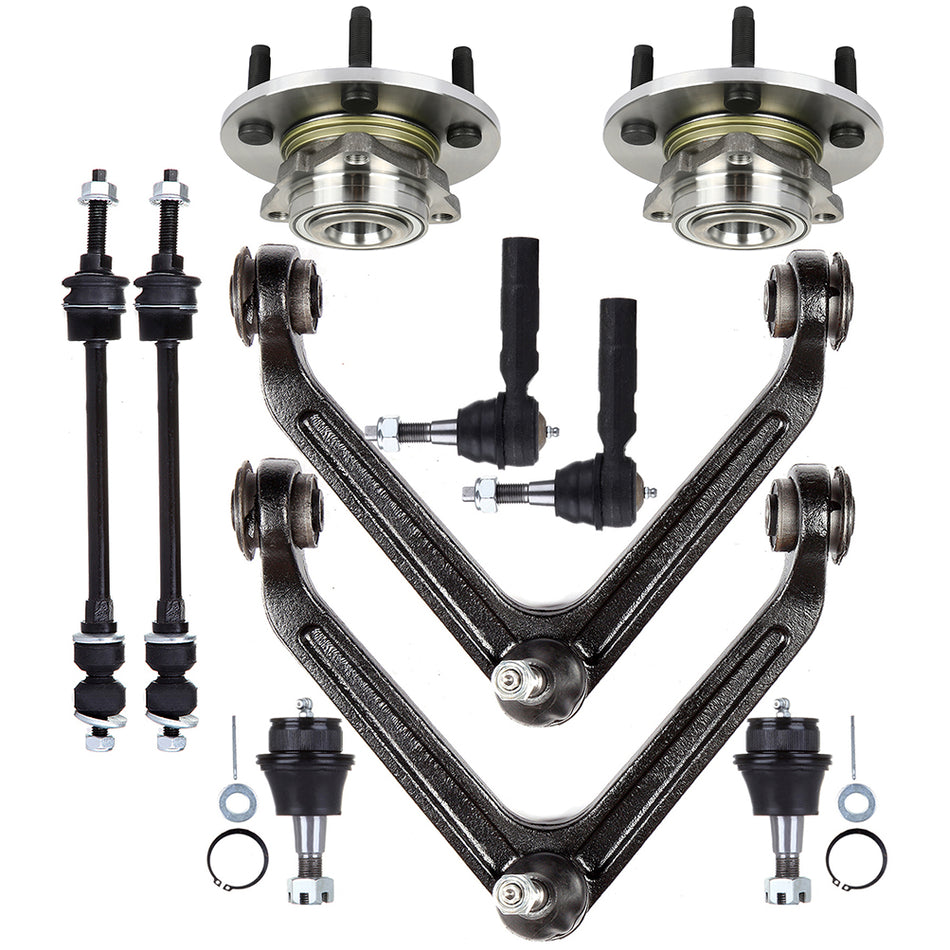For 02-05 Dodge Ram 1500 Front Ball Joints Tie Rod Sway Bar Wheel Bearning Hub