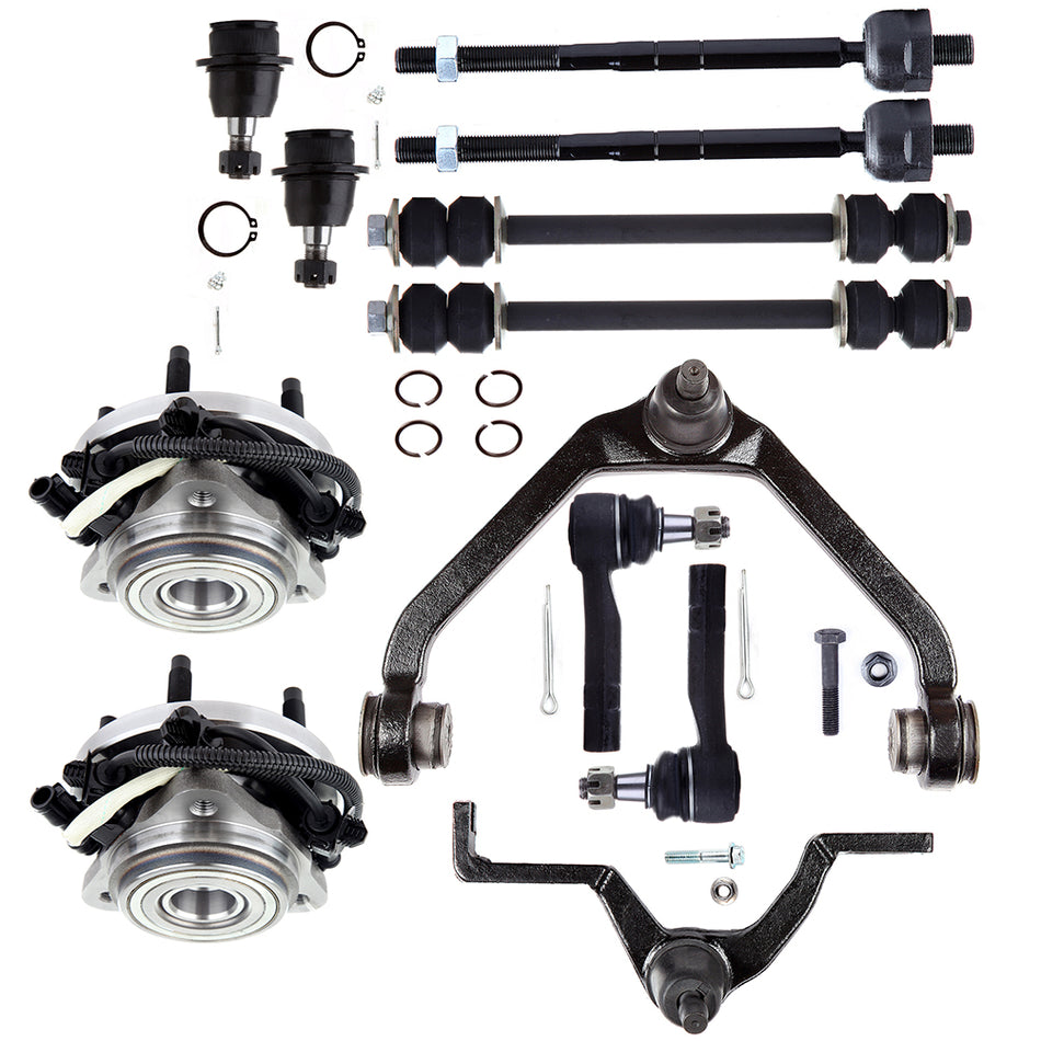 12Pcs Front Control Arm Ball Joint Tie Rod Sway Bar For 1995-2001 Ford Explorer