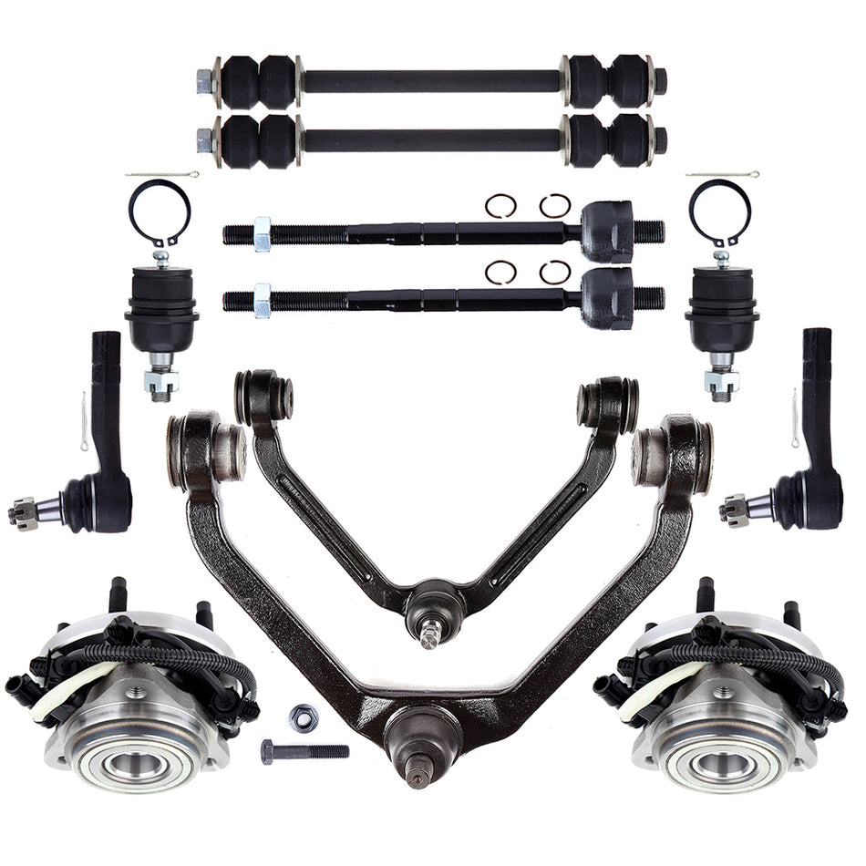 For 03-11 Ford Ranger 12x Wheel Bearning Hub Tie Rod End Control Arm Ball Joint