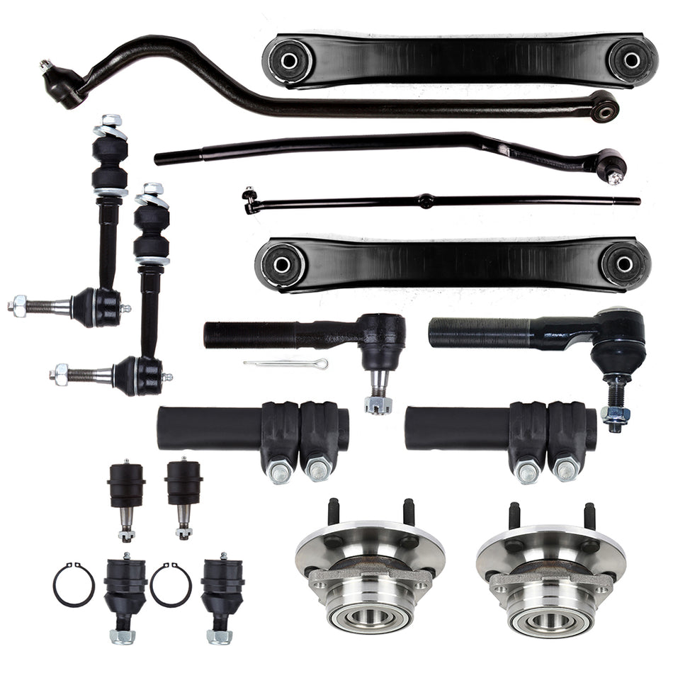 For 00-01 Dodge Ram 1500 17x Front Upper Wheel Bearning Hub Sway Bar Tie Rod End