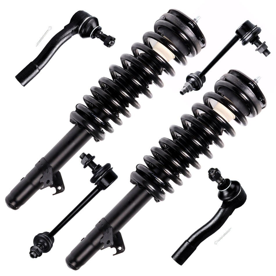 6pcs Complete Front Struts Coil Springs Suspension Kit For 2003-2008 Mazda 6