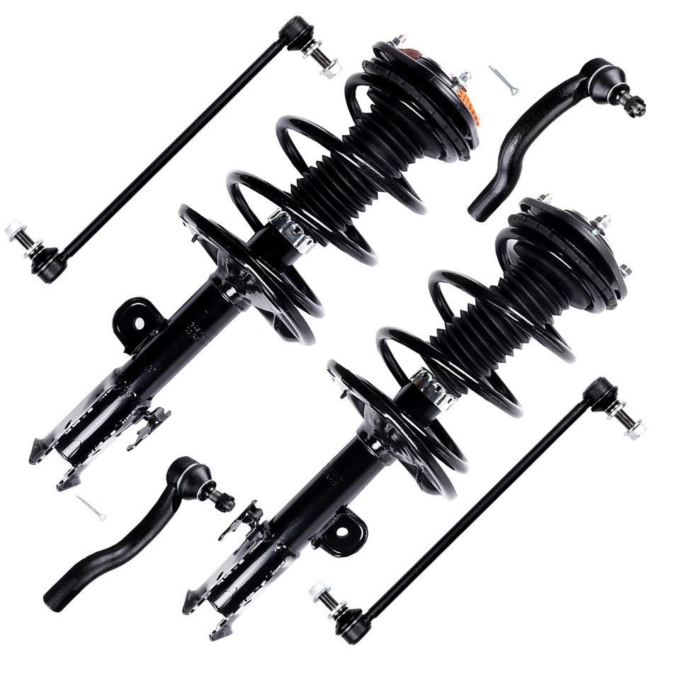 2006-2012 Toyota RAV4 2.4L 2.5L Front Struts & Spring Sway Bar Outer Tie Rod
