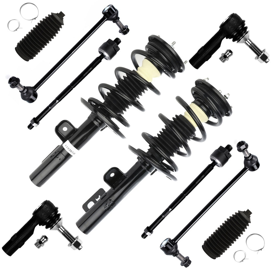 2010 2011 2012 Ford Flex Front Complete Struts & Sway Bars & Tie Rods Kit