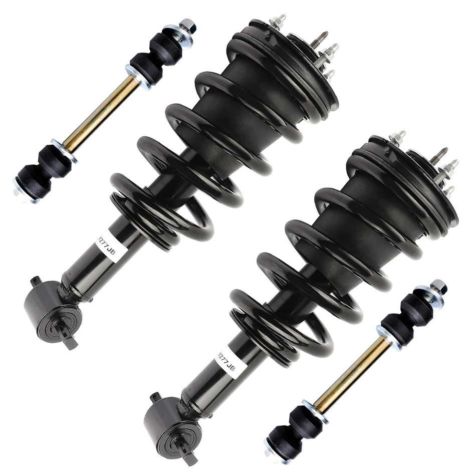 Front Struts Sway Bars Kit For 2014-18 Chevrolet Silverado GMC Sierra 1500 4WD