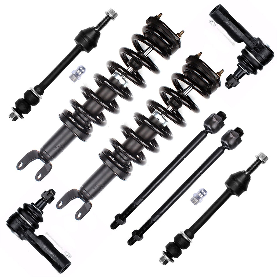 2009 2010 - 2012 Dodge Ram 1500 4WD Front Struts Inner Outer Tie Rod Kit