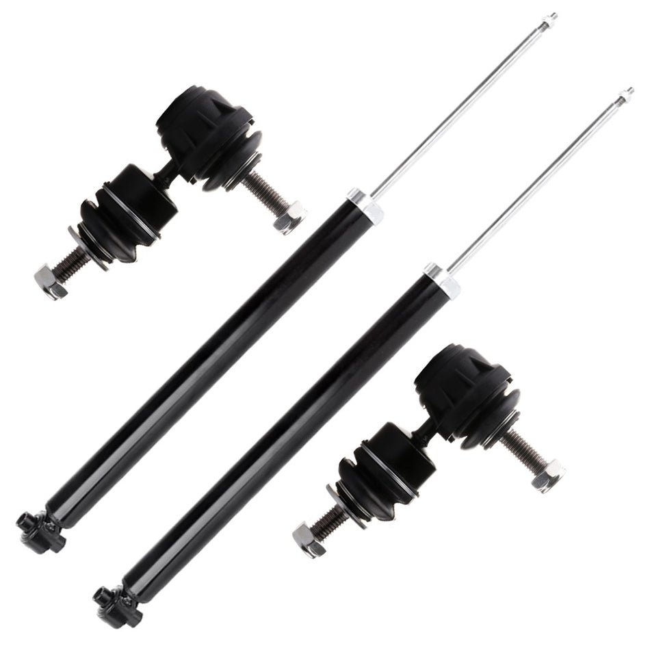 2 Rear Shocks Struts For 2006-2013 Volvo C70 Absorbers Sway Bar Links Assembly