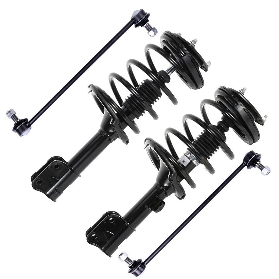 Fits 2007 2008 2009 Hyundai Santa Fe Front Complete Struts & Sway Bar End Links