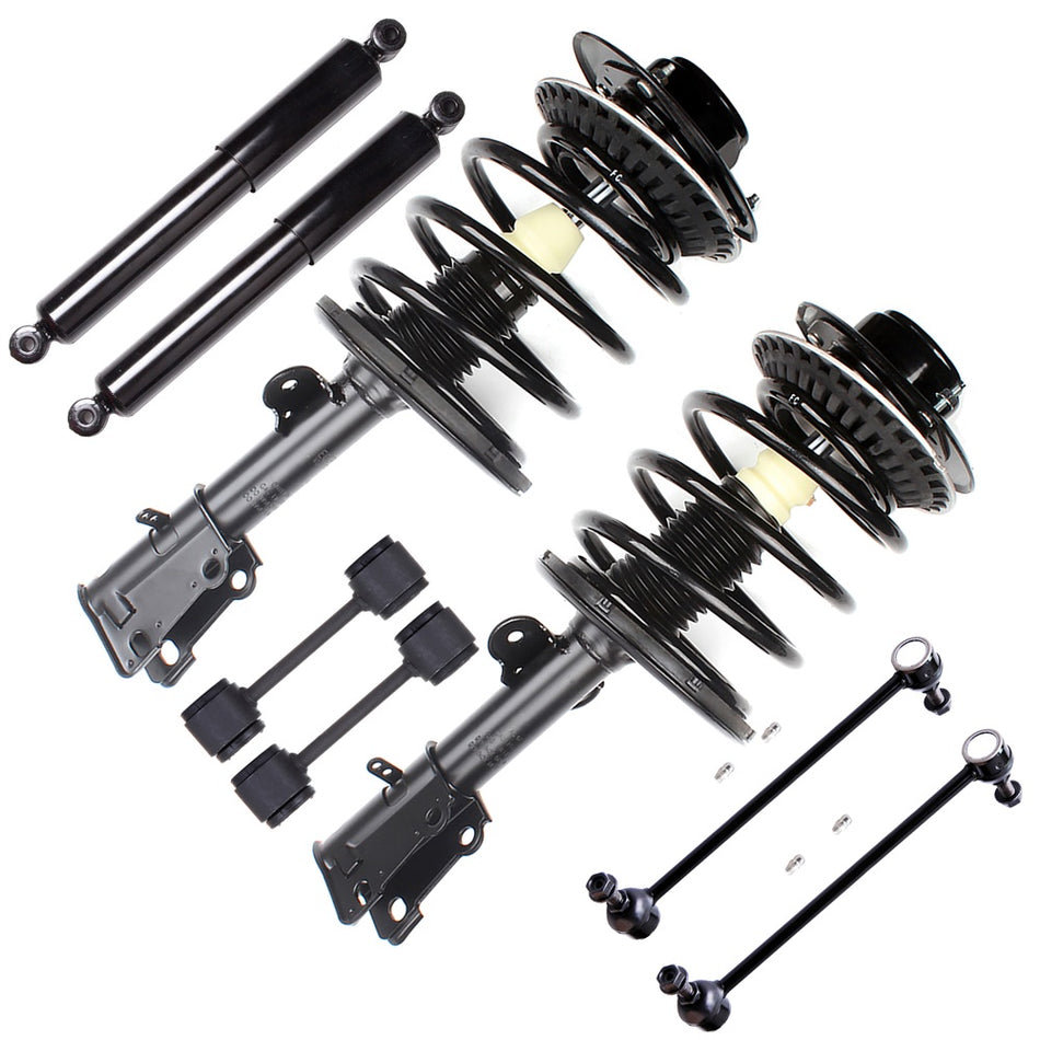 Front Struts Rear Shocks Sway Bars Kit FWD For 2001-2007 Dodge Grand Caravan