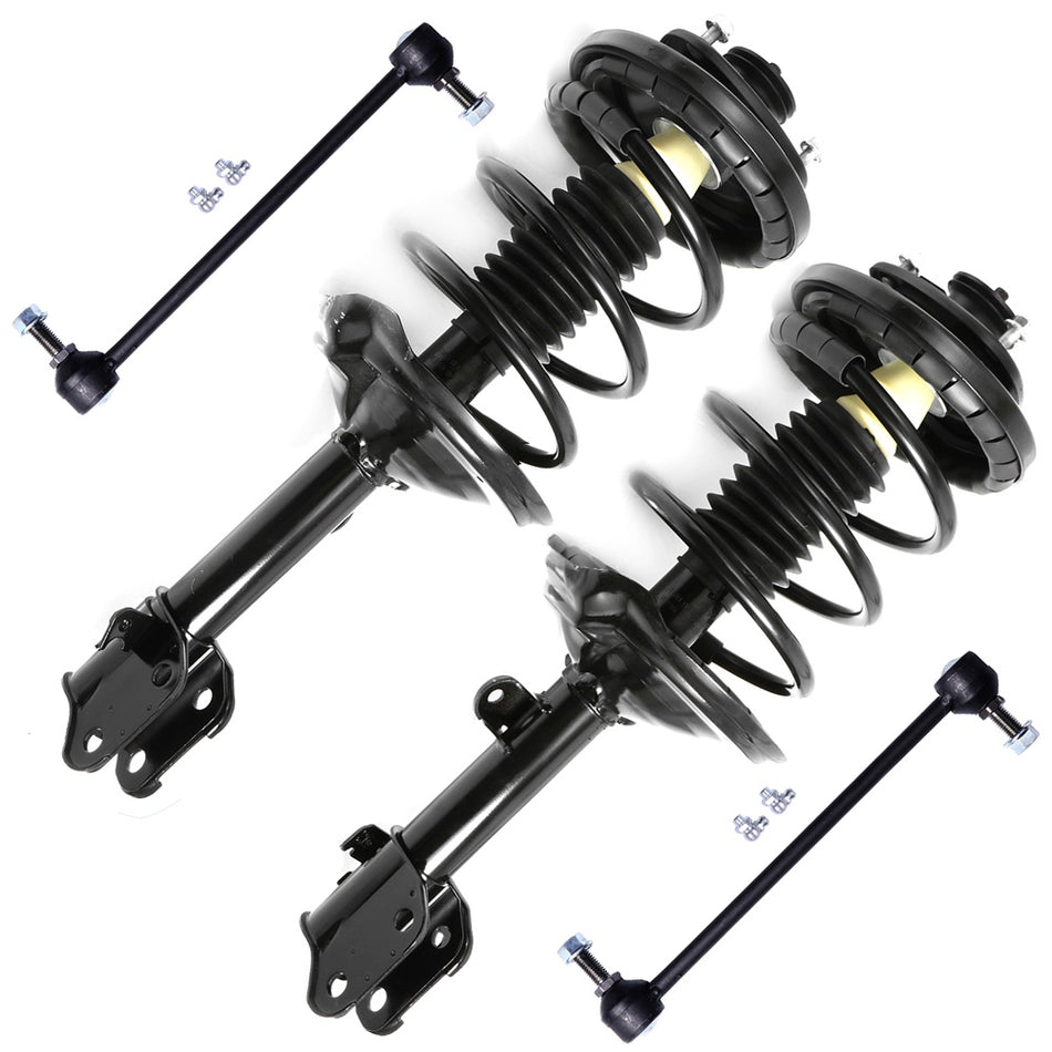 Front Strut with Coil Spring Assembly Sway Bars Kit For 2003 2004 2005 Acura MDX
