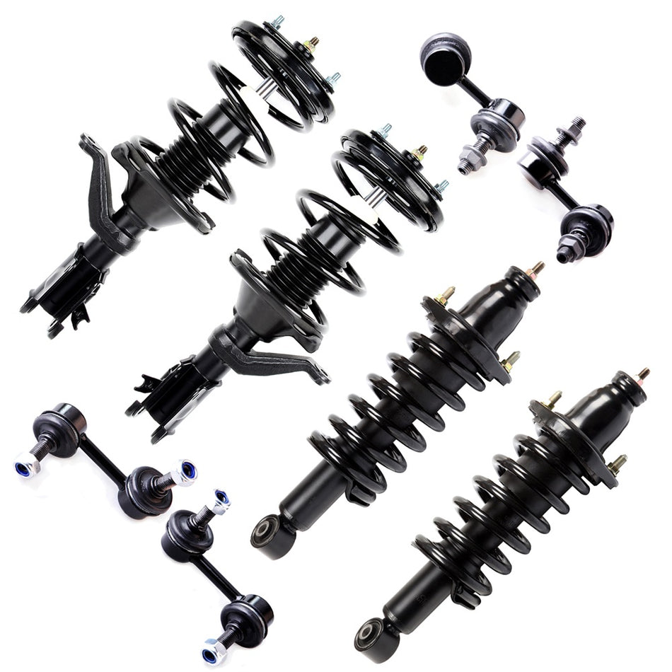 8x Front Rear Complete Struts Sway Bars Kit For 2001-2005 Honda Civic