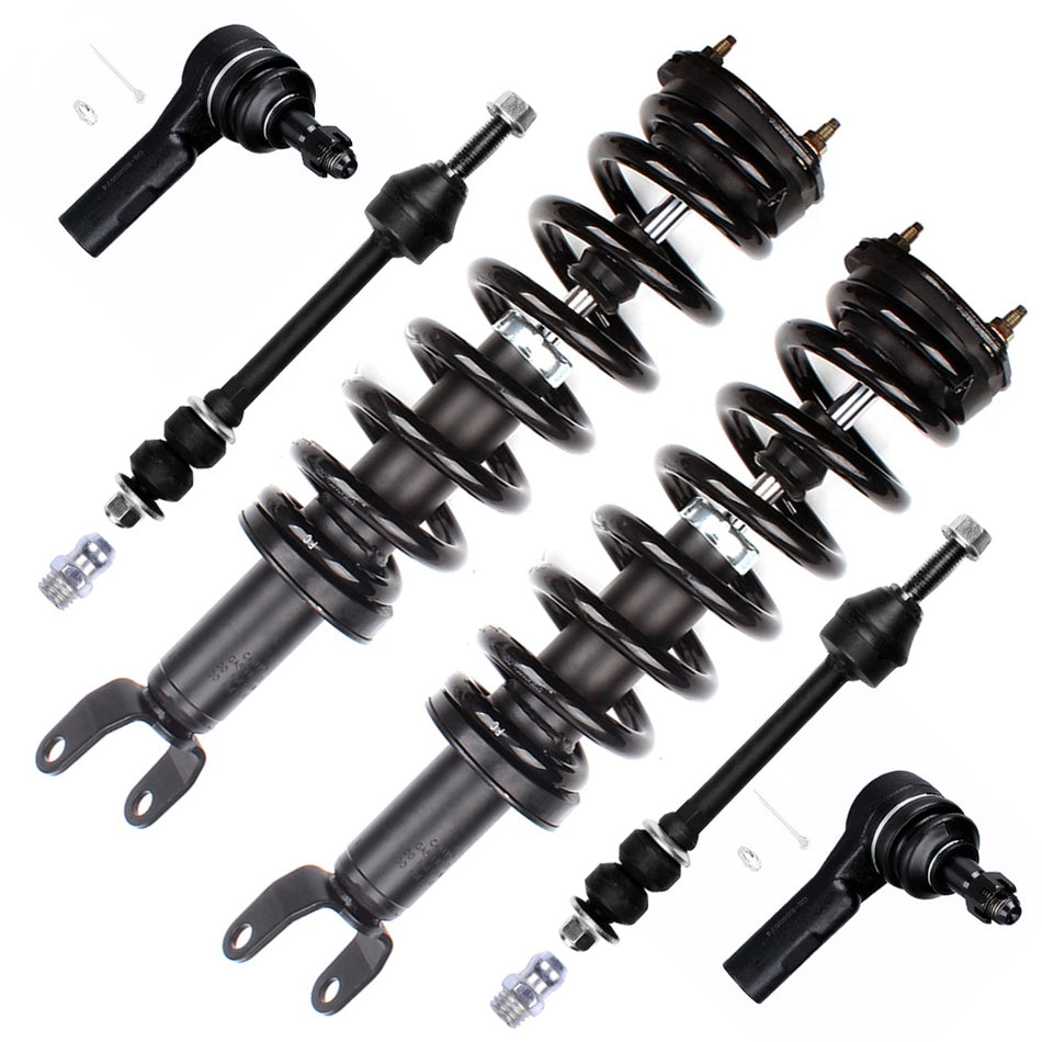 Front Struts Outer Tie Rod End Sway Bars For 09 10 11 12 Dodge Ram 1500 4WD 5Lug