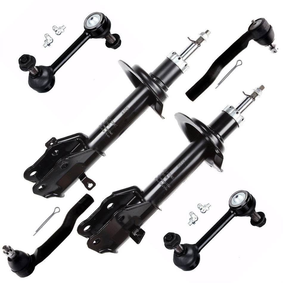 Fits 2007 2008 2009 2010 Ford EDGE FWD Front Complete Struts Sway Bar Tie Rods