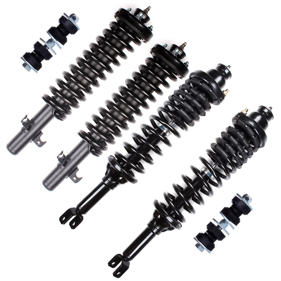 Front and Rear Struts Complete Coil Assembly Sway Bars For Honda Accord 94-97