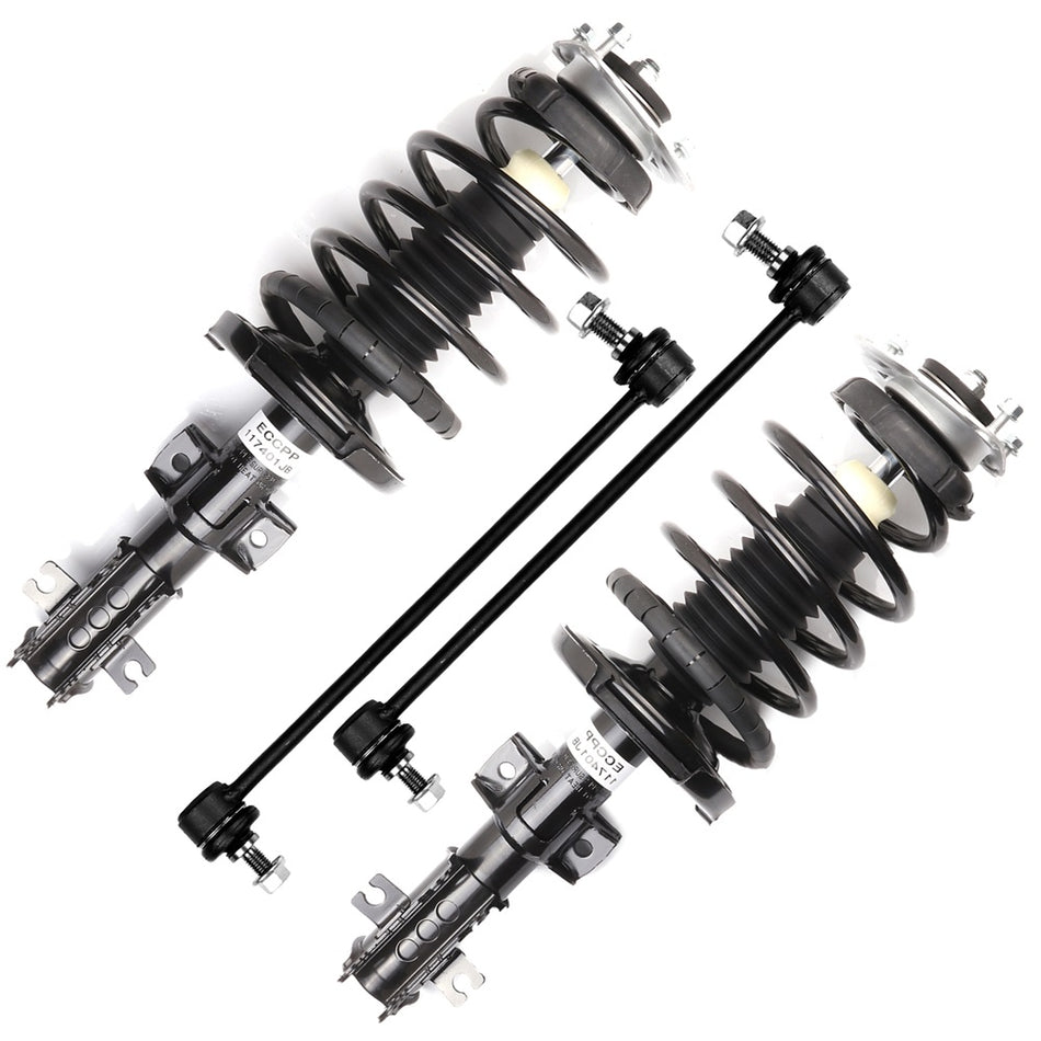 Volvo V70 S80 S60 Front Gas Struts Coil Spring Sway Bar Links Suspension Kit