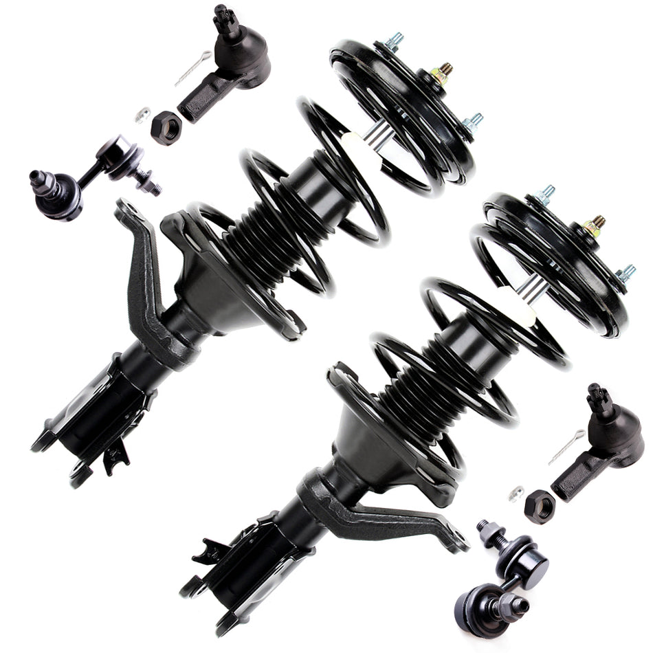 For 2001-2005 Honda Civic Front Struts & Sway Bars & Outer Tie Rod End Links