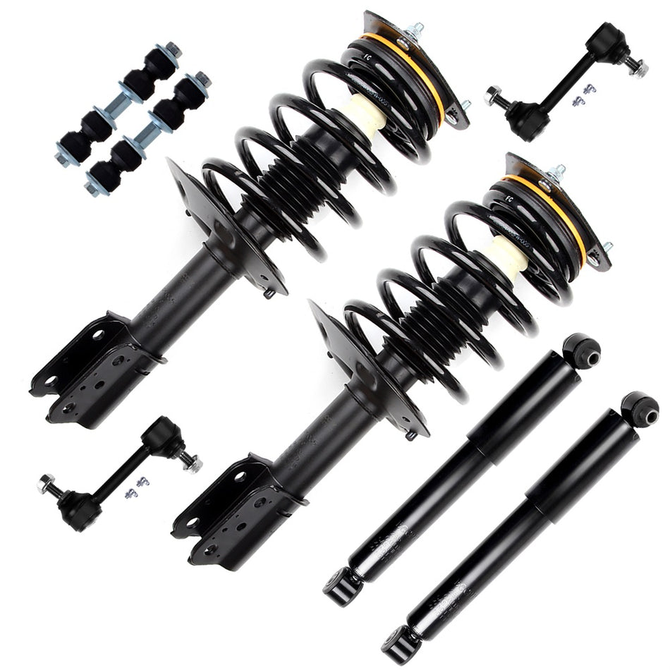 Front & Rear Struts Shocks Sway Bars Kit For Pontiac Aztec AWD Buick Rendezvous