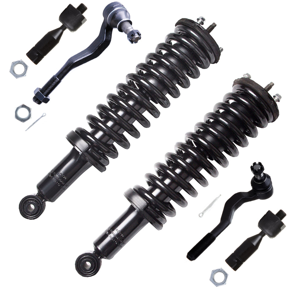 1995 - 2004 Toyota Tacoma 4WD Complete Front Struts & Coil Spring Tierod Kit